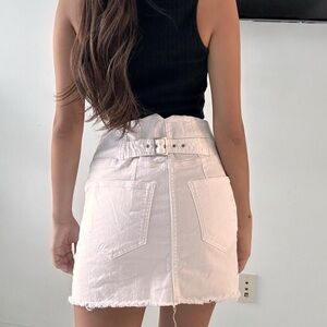 Free People Boho Coquette Whimsy Fairycore Coastal Utility Mini Skirt Sz 4